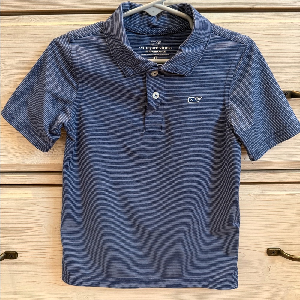 Vineyard Vines Boys Performance St. Jean Stripe Sankaty Polo